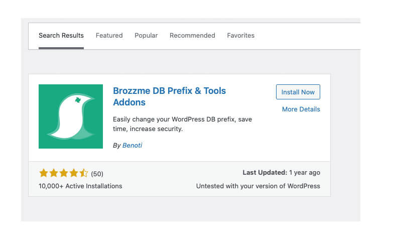 Plugin Brozzme DBprefix