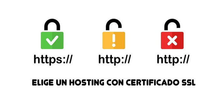Escoge un hosting con certificado SSL/https
